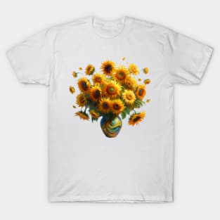 Boho Sunflowers Cottagecore Flower Shirt, Mothers Day Gifts, Mom Shirt, Gardening Shirt, Mothers Day Garden Gift for Her, Flower Bouquet T-Shirt